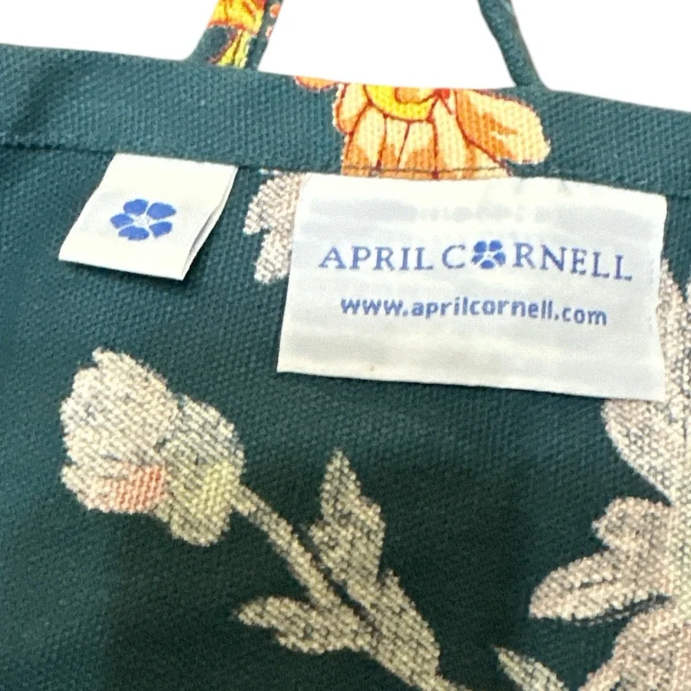 NEW April Cornell TEAL FLORAL Chef’s Apron
